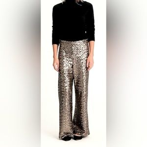 Banana Republic High-Rise Wide-Leg Sequin Pant